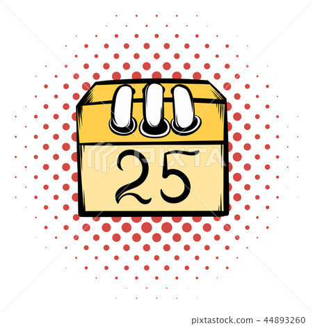Calendar 25 number comics icon Calendar 25 number comics icon 44893260
