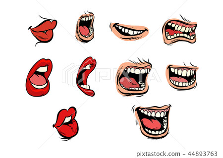 facial expression lips set facial expression lips set 44893763