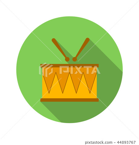 Drum and drumsticks flat icon - Stock Illustration [44893767] - PIXTA