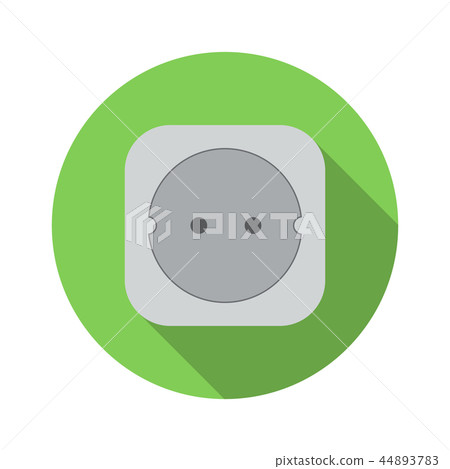 Electric white socket flat icon - Stock Illustration [44893783] - PIXTA