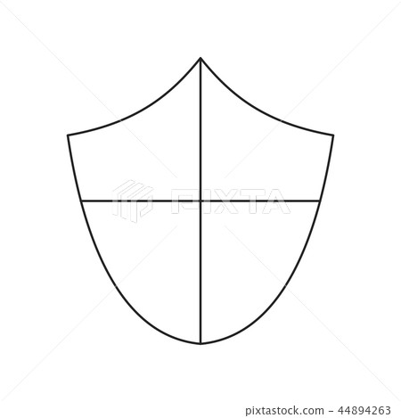 Ancient shield thin line icon 44894263
