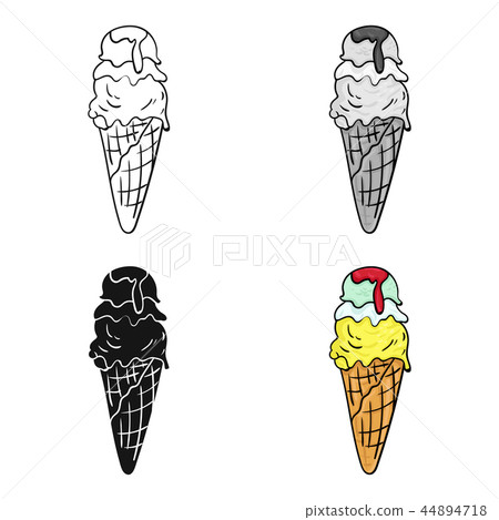 Italian gelato icon in cartoon style isolated on white background. Italy country symbol stock vector 44894718