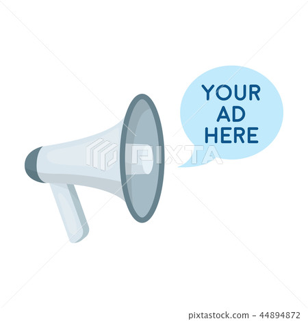 Megaphone advertising icon in cartoon style isolated on white background. Advertising symbol stock 44894872