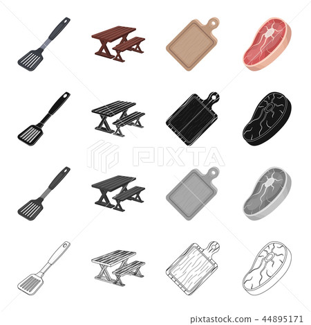 Beefsteak, meat, piece, and other web icon in cartoon style.Nature, attributes, ecology icons in set Beefsteak, meat, piece, and other web icon in cartoon style.Nature, attributes, ecology icons in set 44895171