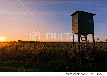 Hunter tower at sunset. Hunter tower at sunset. 44896222