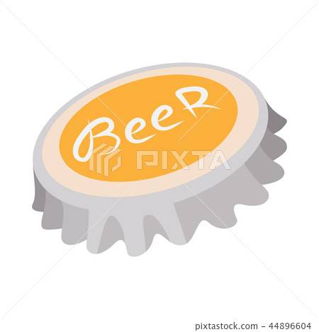 Beer Bottle Cap Cartoon Icon Stock Illustration