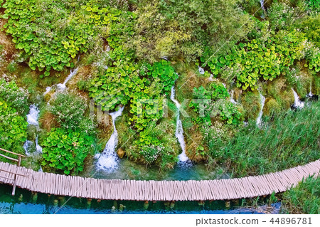 Waterfalls in the Plitvice Lakes National Park 44896781