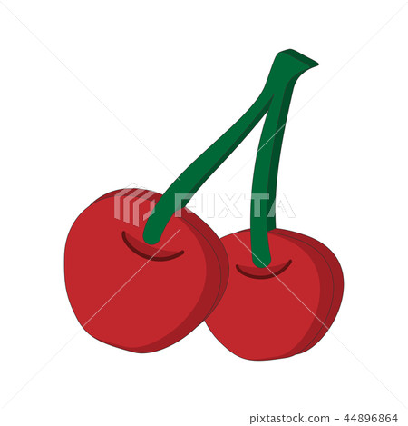 A couple of red cherries cartoon icon  44896864