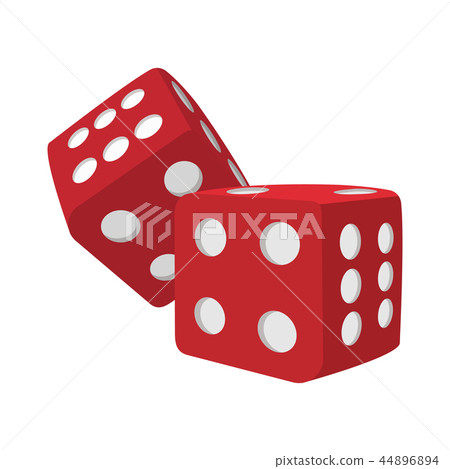 Red dice cartoon icon Red dice cartoon icon 44896894