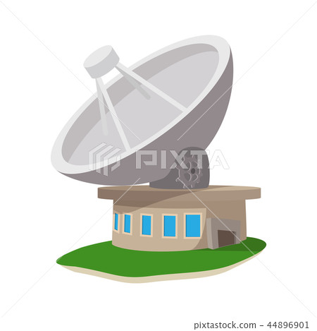 Satellite communication station cartoon icon  44896901