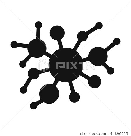Virus black simple icon  44896995
