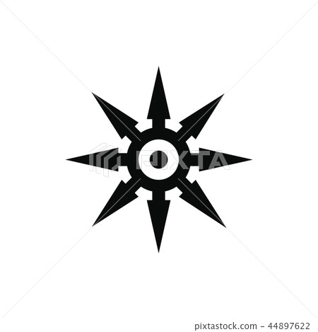 Shuriken black simple icon 44897622