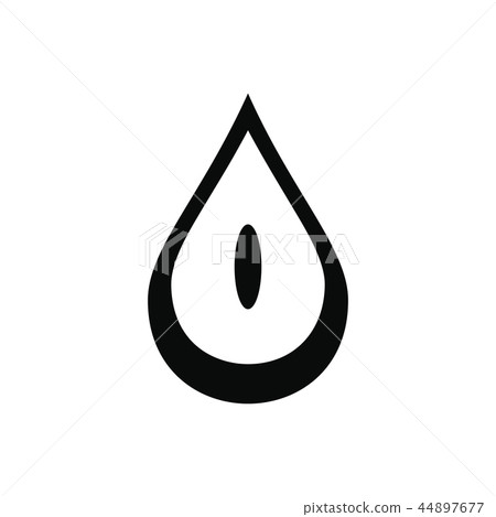 Honey drop black simple icon 44897677
