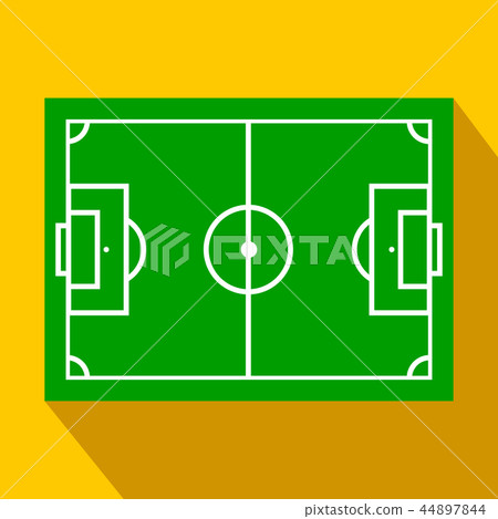 Soccer field layout flat icon 44897844