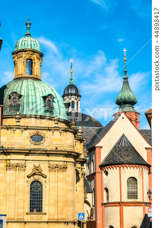 Churches in the old town of Wurzburg, Germany 44898417