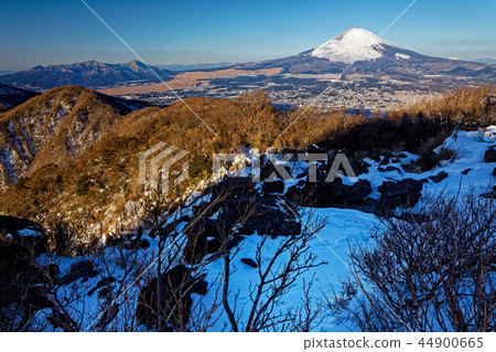 從箱根和Kintoki在雪中看到的富士山 從箱根和Kintoki在雪中看到的富士山 44900665