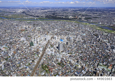 Flying over Koiwa / aerial photo, 2018 shooting 44901663