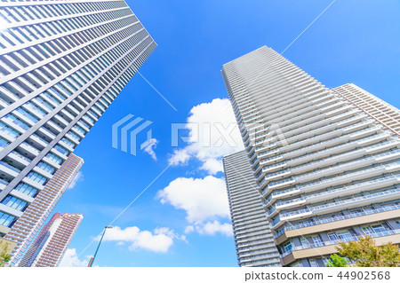 Urban scenery around Kawasaki City Musashi Kosugi in the clear autumn 44902568