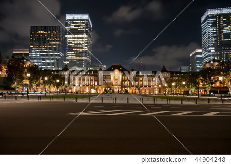 Tokyo Station Marunouchi Exit Station night view Tokyo Station Marunouchi Exit Station night view 44904248