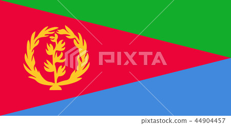 Flag in colors of Eritrea, vector image. Flag in colors of Eritrea, vector image. 44904457