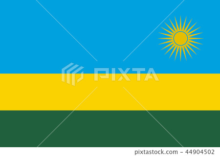 Flag in colors of Rwanda, vector image. Flag in colors of Rwanda, vector image. 44904502
