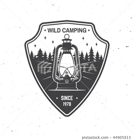 Wild camping. Vector illustration. Concept for shirt or logo, print, stamp or tee. 44905813