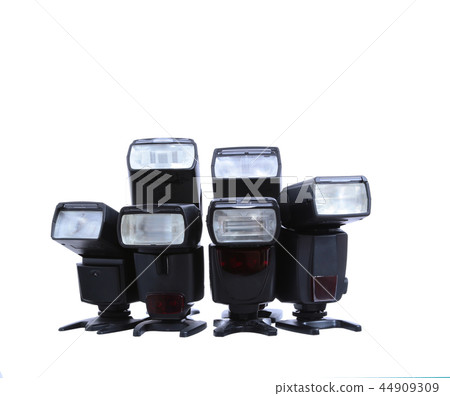 Photo camera flashes isolated on white Photo camera flashes isolated on white 44909309