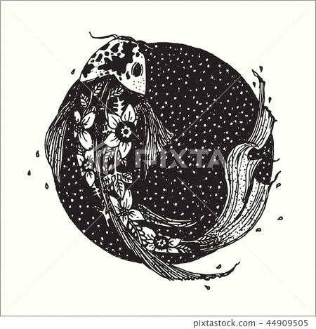 Hand drawn Doodle abstract graphic art design 44909505