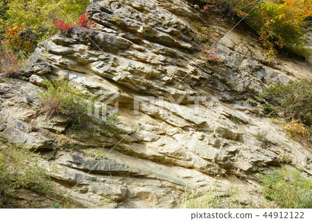 Hundred Views of Japan: Okuhana Flower Valley Kesta Slope Autumn Nagano City Onashi 44912122