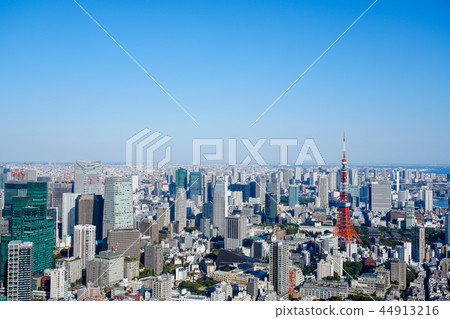 Tokyo city Tokyo Tower taken at a high pixel rate to the right Odaiba direction Tokyo city Tokyo Tower taken at a high pixel rate to the right Odaiba direction 44913216
