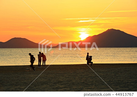 發光,日落,海灘,剪影,情人,daidhapo 發光,日落,海灘,剪影,情人,daidhapo 44913767