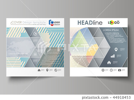 Business templates for square brochure, magazine, flyer, booklet or report. Leaflet cover, abstract 44918453