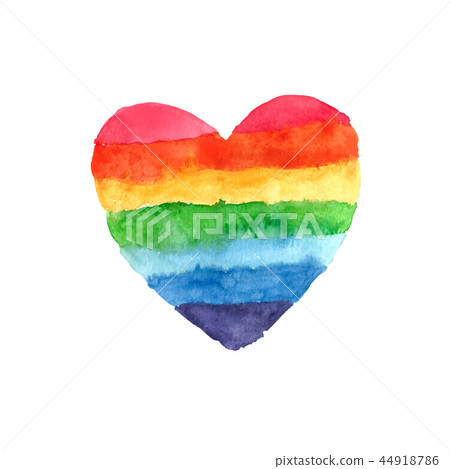Rainbow heart 44918786