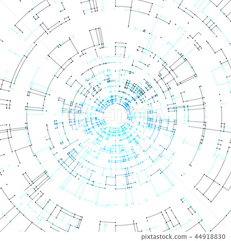 Connecting lines and dots on white background. Abstract network connection design concept 44918830