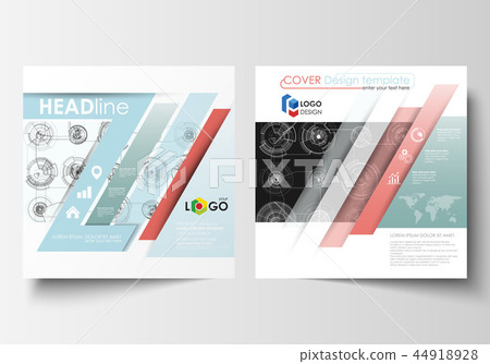 Business templates for square brochure, magazine, flyer. Leaflet cover, flat layout. High tech Business templates for square brochure, magazine, flyer. Leaflet cover, flat layout. High tech 44918928
