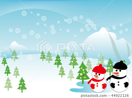 Winter landscape background illustration 44922126