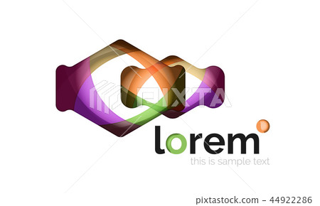 Abstract geometric logo design, overlapping shapes Abstract geometric logo design, overlapping shapes 44922286
