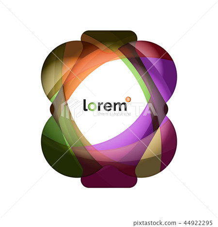 Abstract geometric logo design, overlapping shapes Abstract geometric logo design, overlapping shapes 44922295