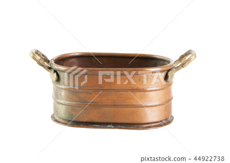 Vintage flower pot isolated on white 44922738