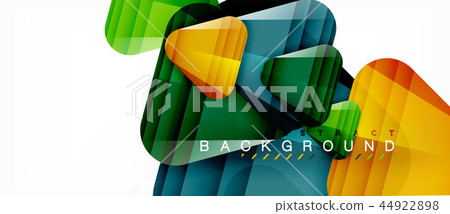 Glass triangles modern geometric composition, abstract background 44922898