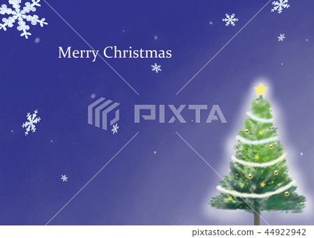 Christmas tree greeting card - Stock Illustration [44922942] - PIXTA
