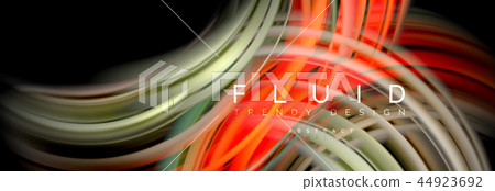 Mixing color waves on black, liquid flowing shapes Mixing color waves on black, liquid flowing shapes 44923692
