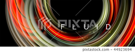 Mixing color waves on black, liquid flowing shapes Mixing color waves on black, liquid flowing shapes 44923694