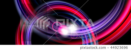 Mixing color waves on black, liquid flowing shapes Mixing color waves on black, liquid flowing shapes 44923696