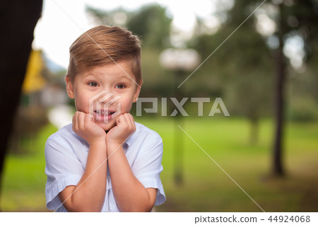 Cheerful cute little brown-eyed boy 44924068