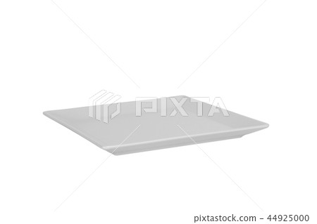 Empty white matte rectangular plate isolated 44925000