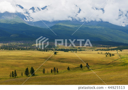 Scenic view of the snow-coverede in the Altai  44925513