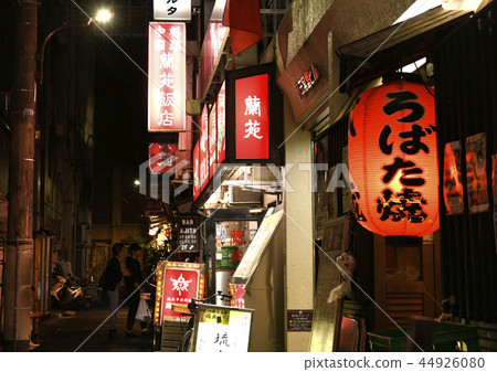 Tokyo's urban landscape in Japan Shinbashi at night 44926080