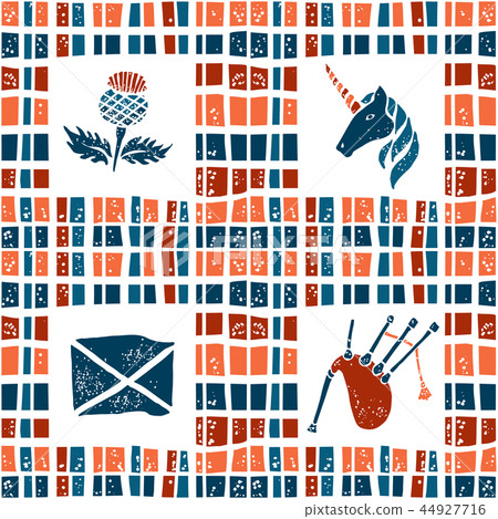 Plaid fabric seamless pattern, scottish set Plaid fabric seamless pattern, scottish set 44927716