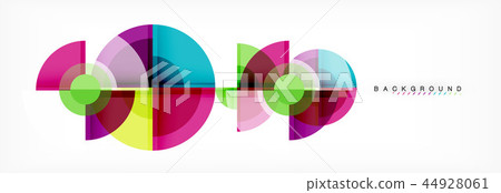 Abstract background - multicolored circles, trendy minimal geometric design Abstract background - multicolored circles, trendy minimal geometric design 44928061
